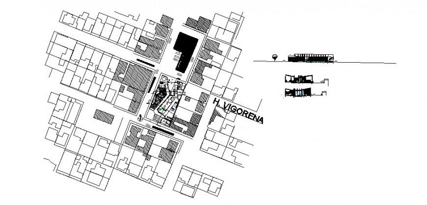 Children's garden in laserena landscaping structure details dwg file