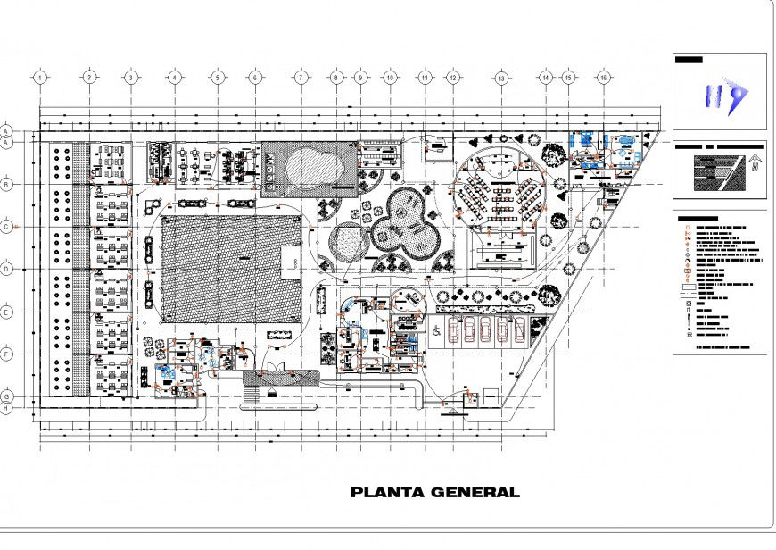 Children garden with electric installation autocad file