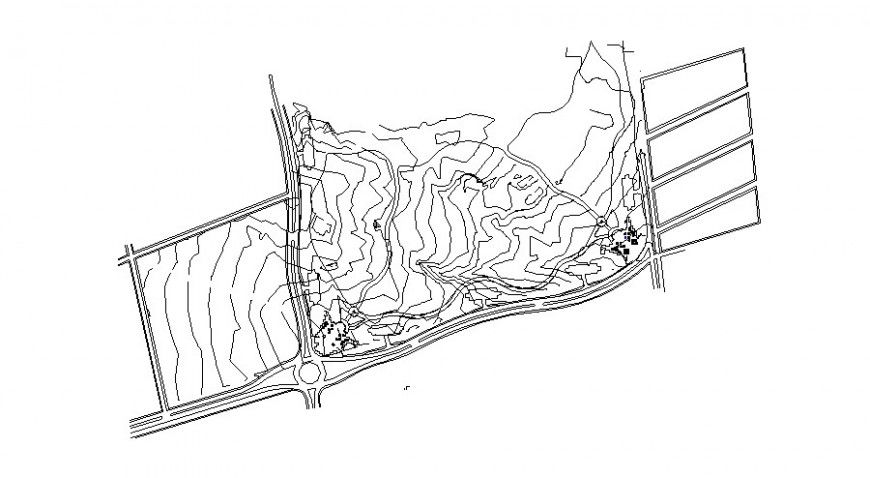 Children pavilion park landscaping structure cad drawing details dwg file
