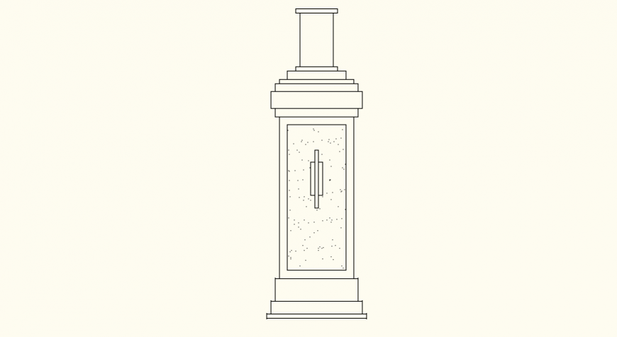 Chimney Elevation detail autocad file