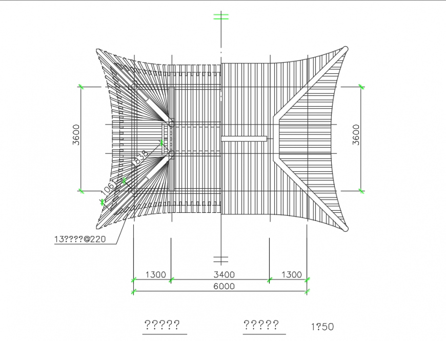 China wooden pavilion top view elevation cad details dwg file