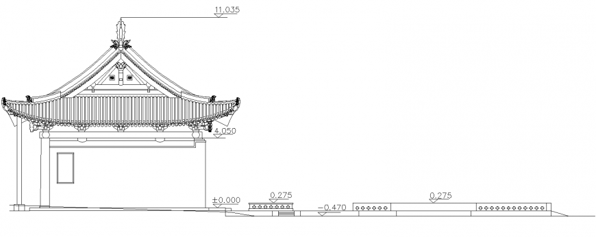 Chinese architecture type of house in dwg file.