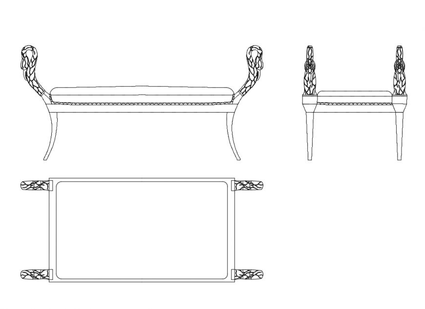 Chinese wooden stool table cad blocks details dwg file