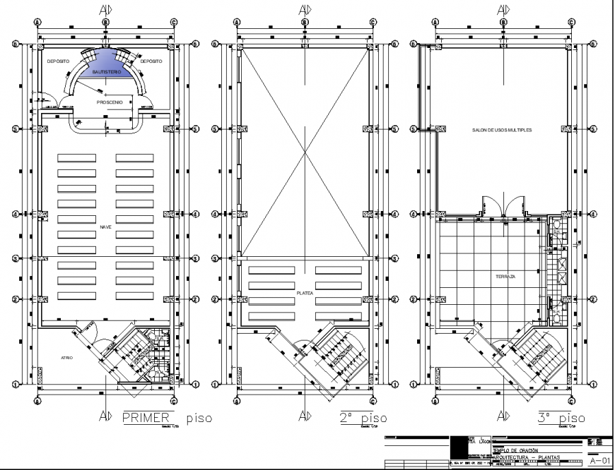 Church detail construction plan drawing in dwg AutoCAD file.