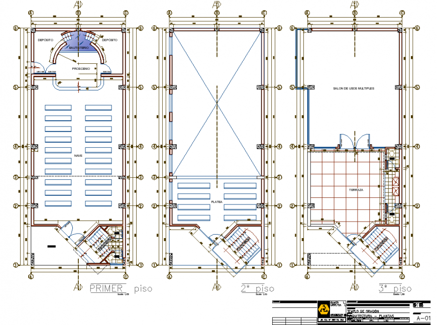 Church foundation detail drawing in dwg AutoCAD file.