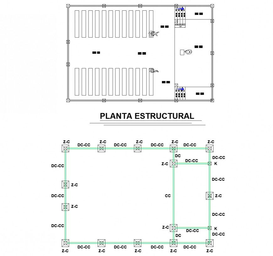 Church of foundation structural project autocad file