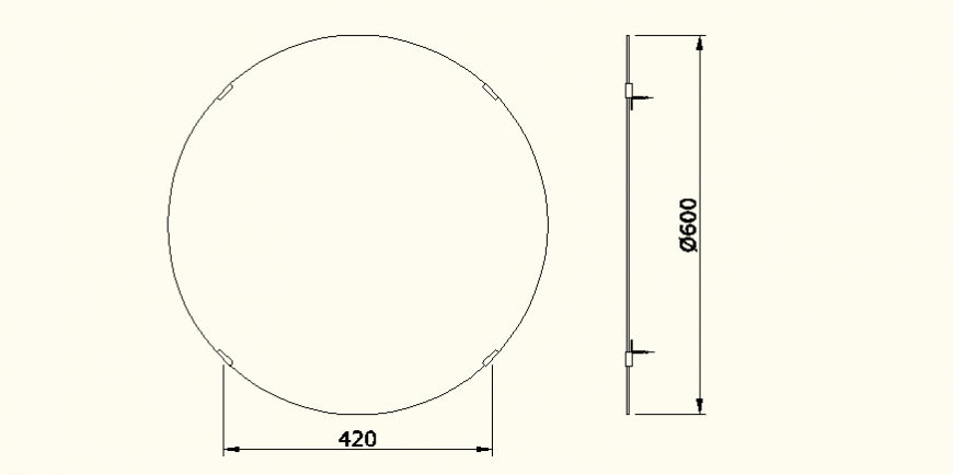 Circular system detail sanitary block detail elevation dwg file