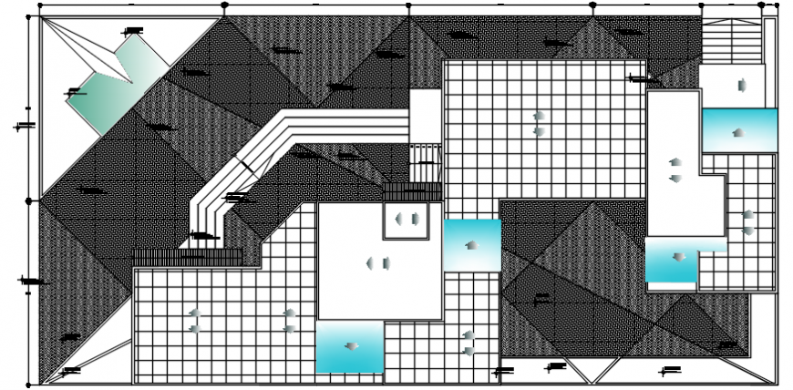 City architecture hall site layout plan cad drawing details dwg file