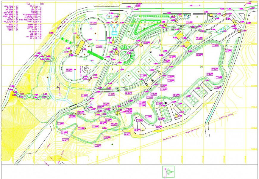 City architecture map drawing in dwg file.