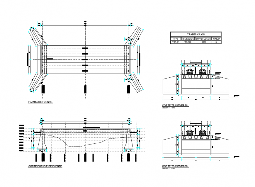 City concrete bridge structure cad drawing details dwg file