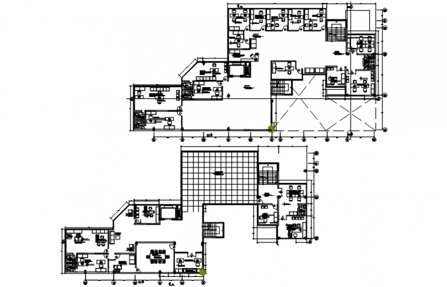 City culture hall floor plan distribution with furniture cad drawing details dwg file