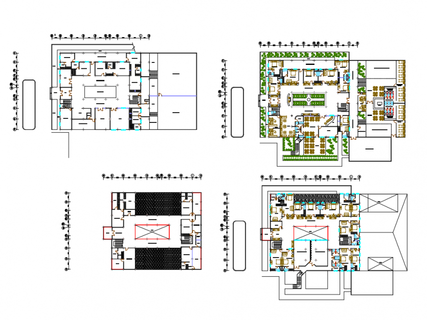 City hotel floor plan cad drawing details dwg file