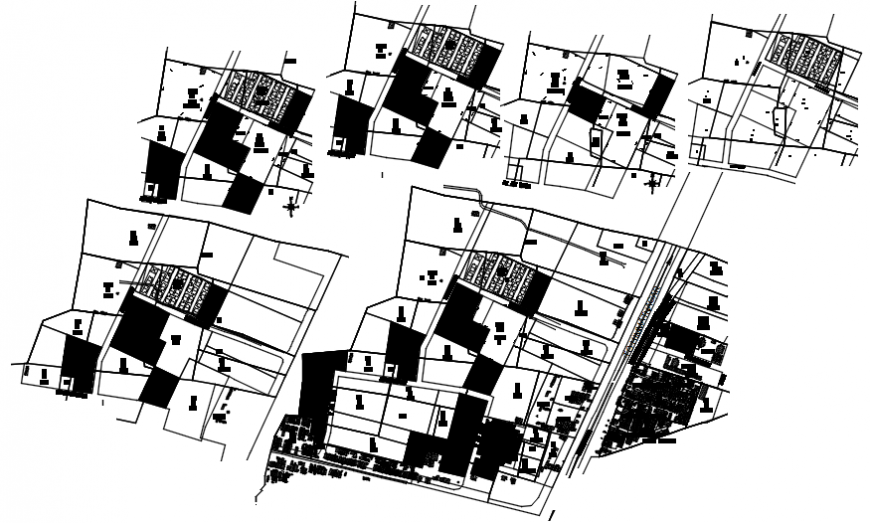 City landscaping structure and town planning cad drawing details dwg file