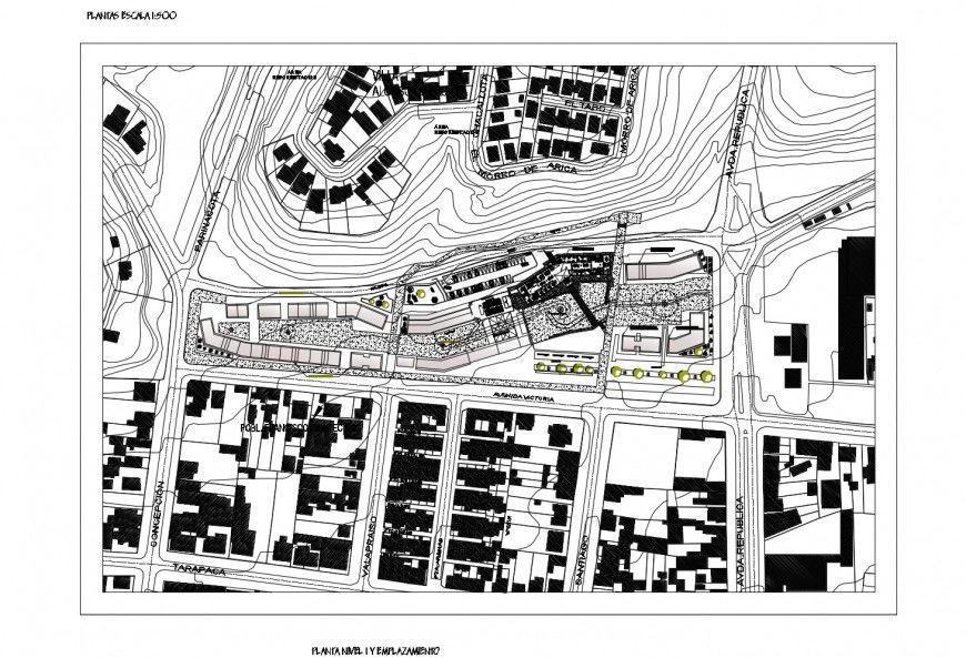 City of china architecture layout plan and town planning details dwg file