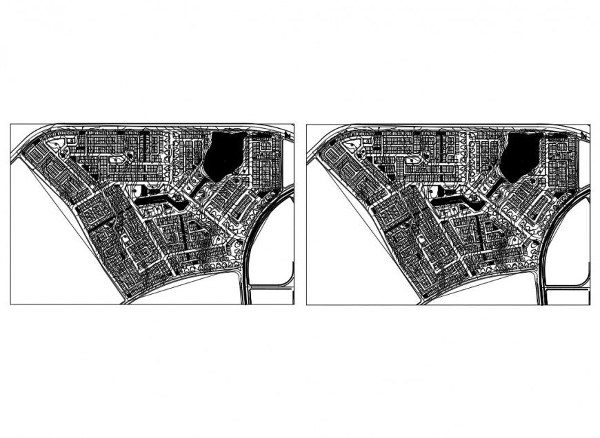 City of china town planning cad drawing details dwg file