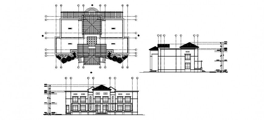City palace architecture building in dwg AutoCAD file.
