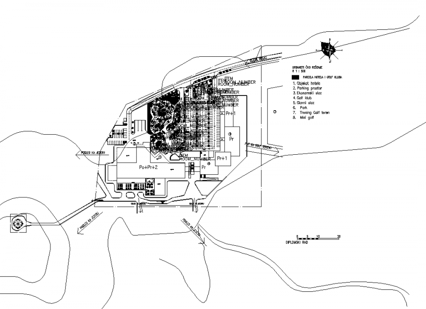 City park layout 2d view file in autocad format
