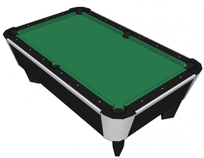 City pool table in skp sketch up file.