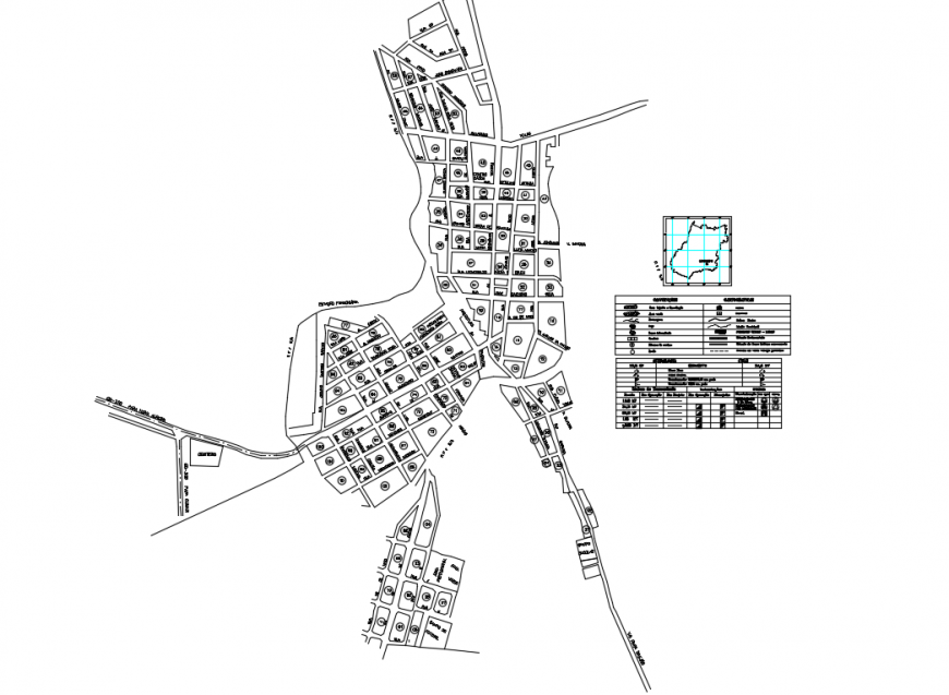 City Society Lay-out detail in Autocad Drawing file