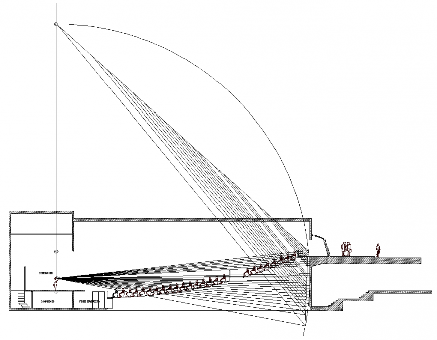 City stage area design view dwg file