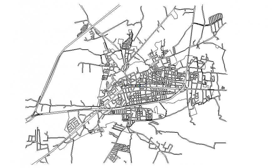 City town planning map drawing in dwg file.
