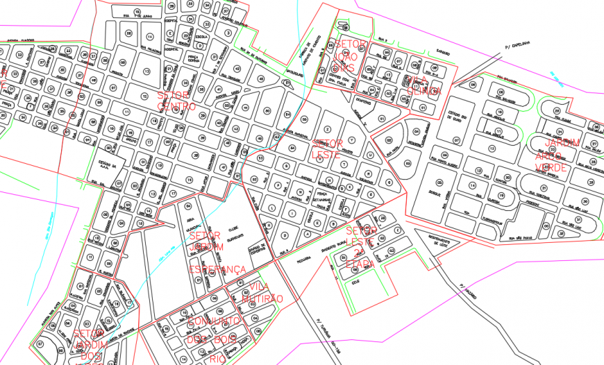City Urban Planning detail drawing in Autocad file