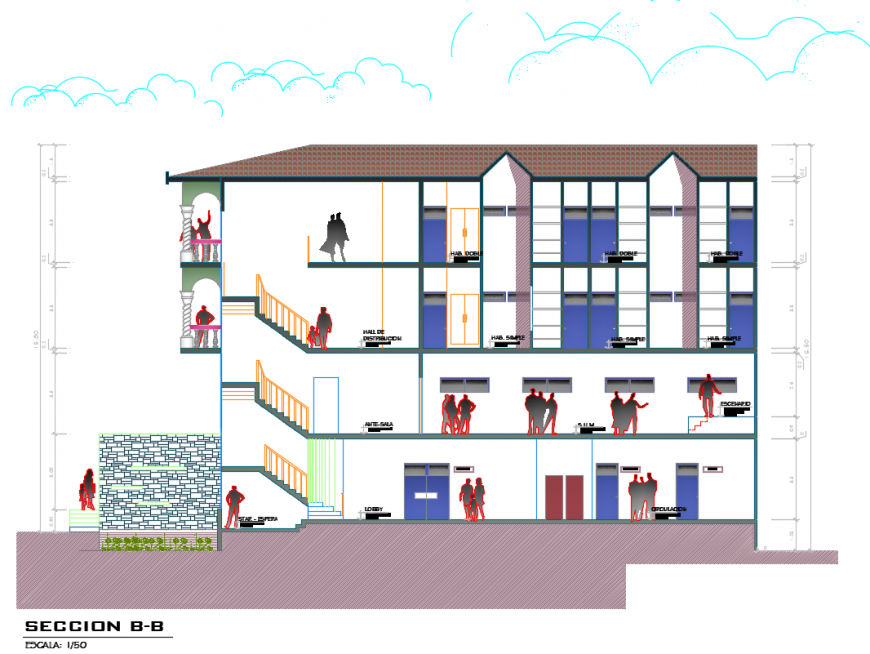 Civic Center in chacos dwg file