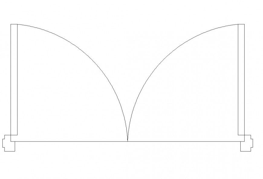 Civil engineers block of door in auto cad file