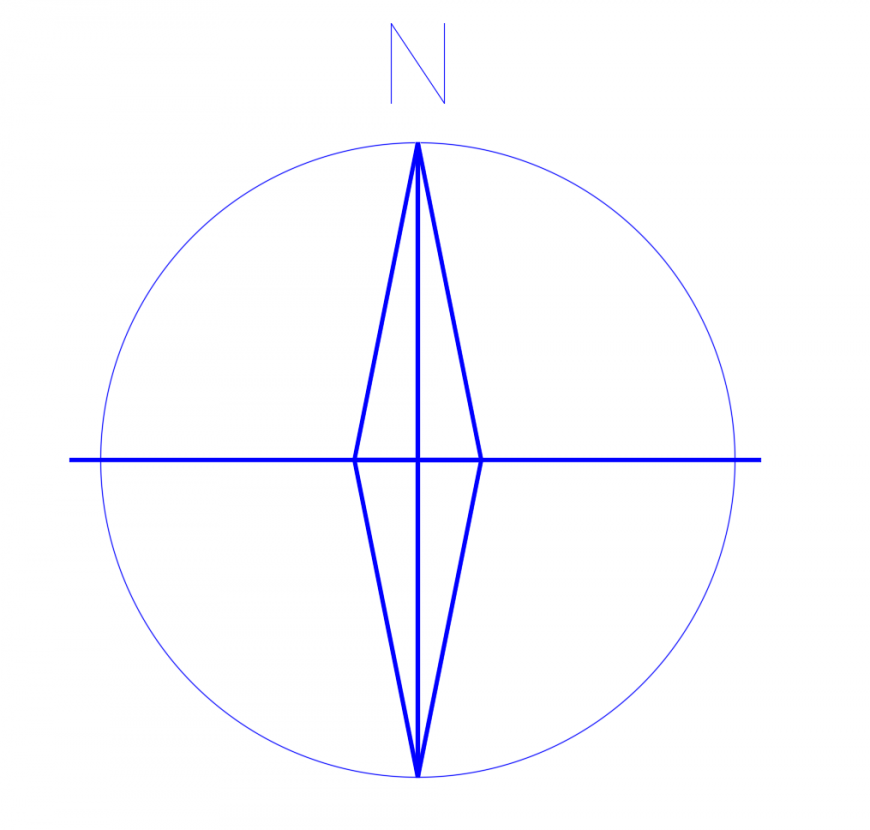 Civil engineers north side symbol in auto cad