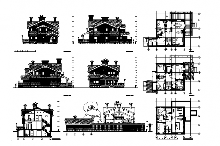Classic Villa Architecture Planing Detail & Elevation design