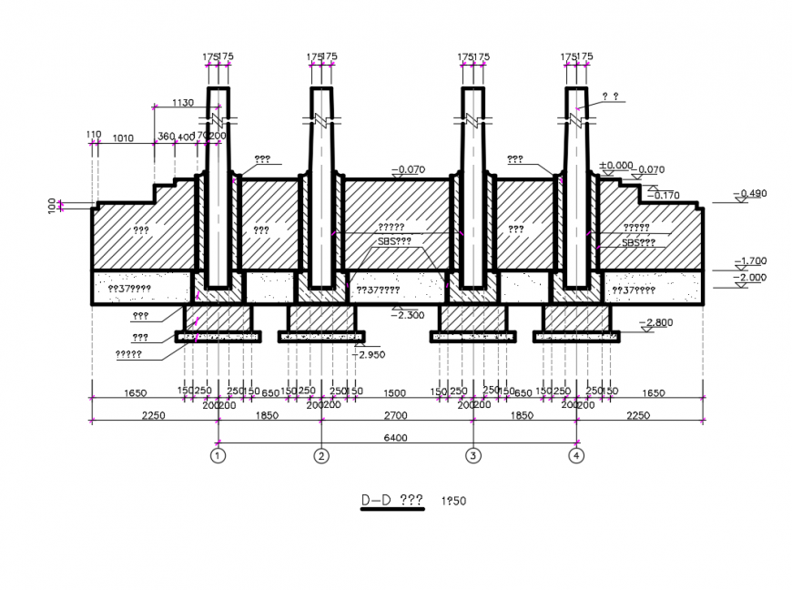 Classical column structure cad drawing details dwg file