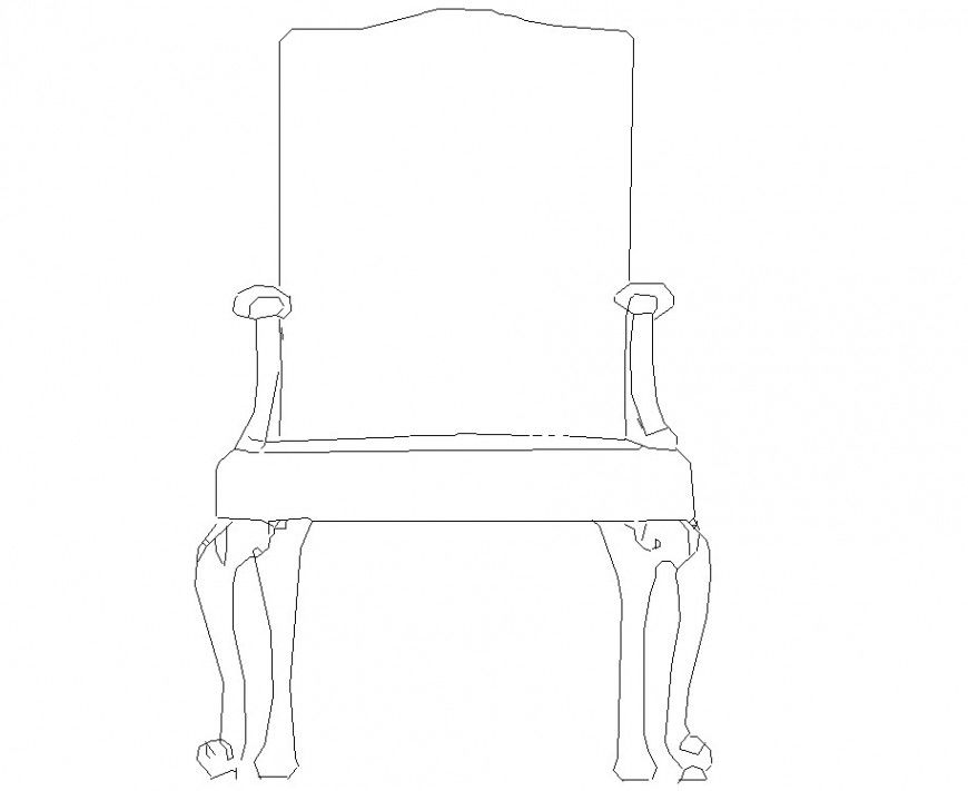 Classical style chair AutoCAD block in dwg AutoCAD file.