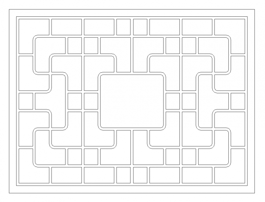 Classical window CAD blocks detail elevation 2d view dwg file