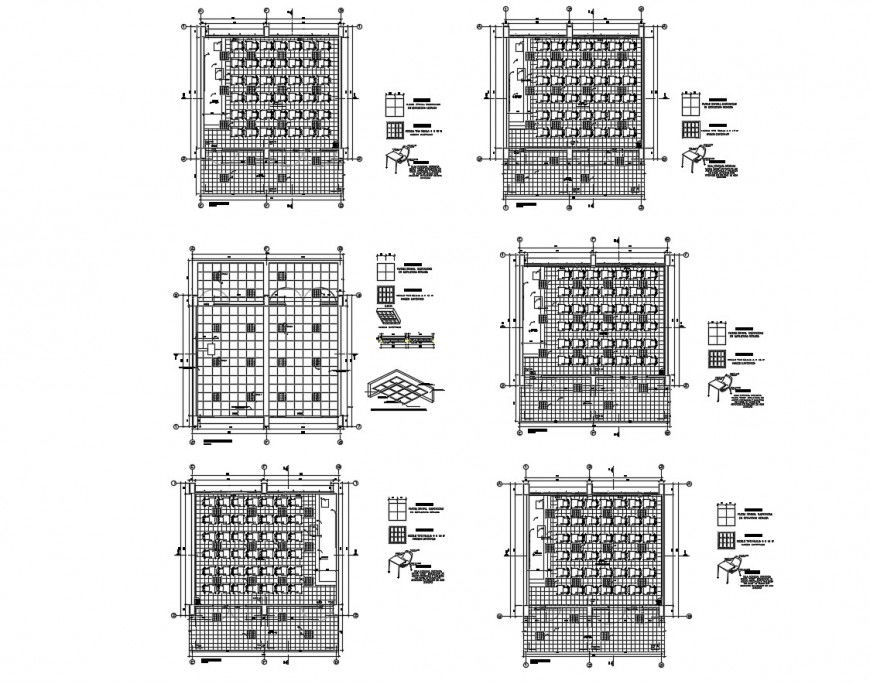 Classroom detail working plan detail 2d view autocad file