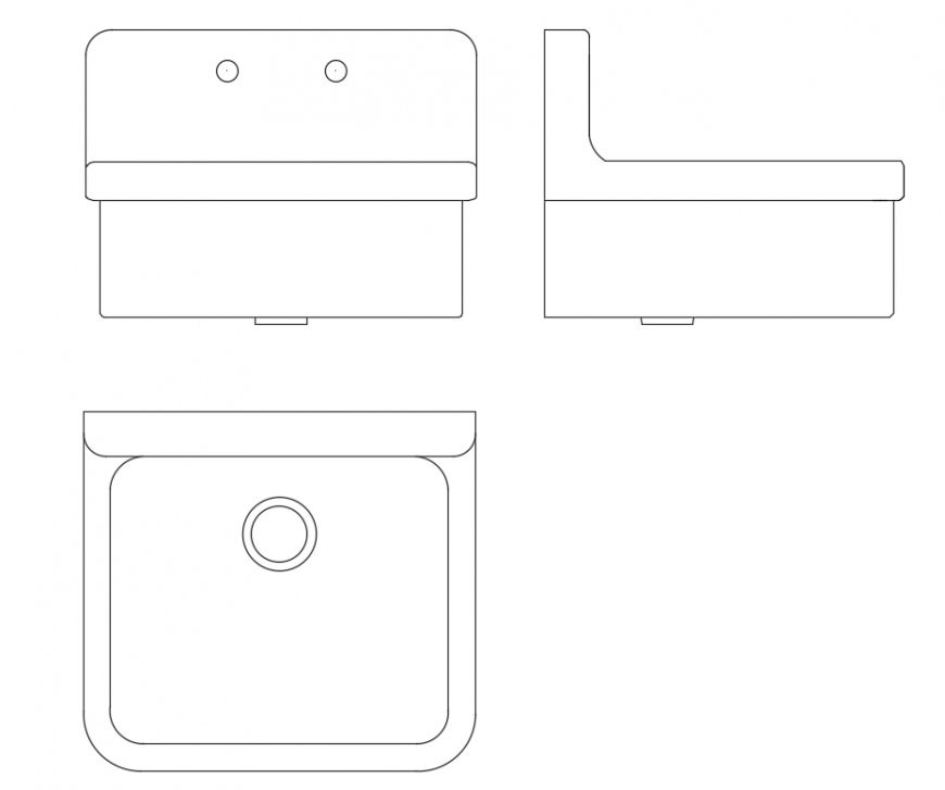 Cleaners Stone Kitchen Sink Auto CAD Block DWG File Download