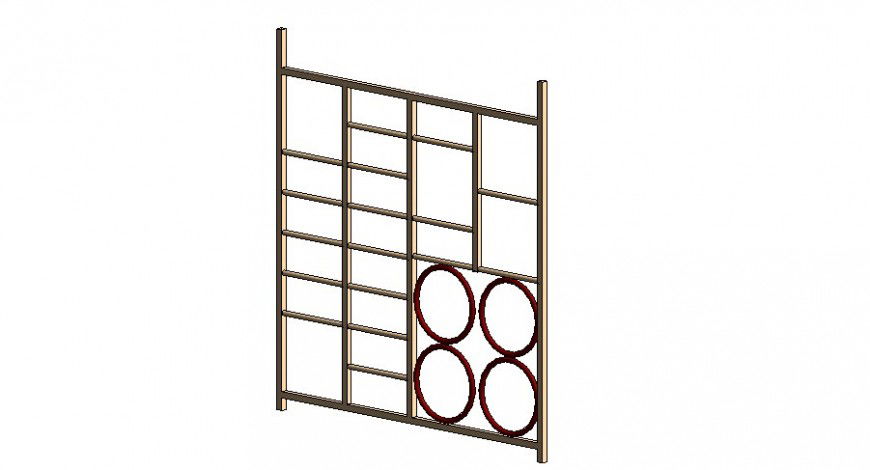 Climbing frame detail 3d model layout revit file