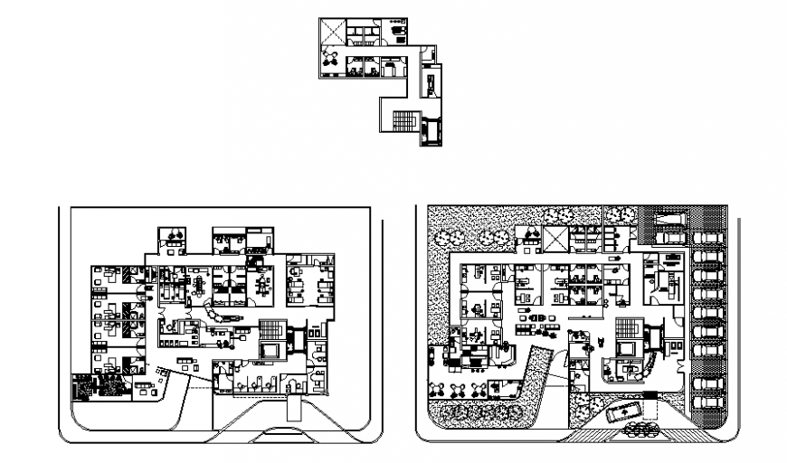 Clinic and maternity planning detail dwg file
