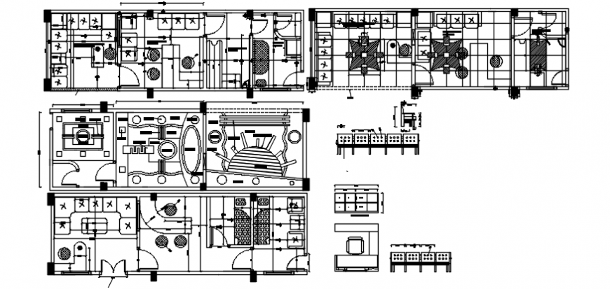 Clinic detail top view layout plan details