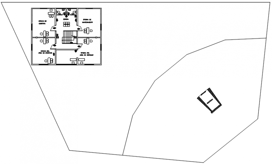 Clinic fifth floor plan in AutoCAD file