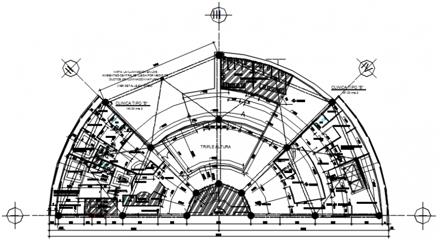 Clinic fifth floor plan of B type in AutoCAD file