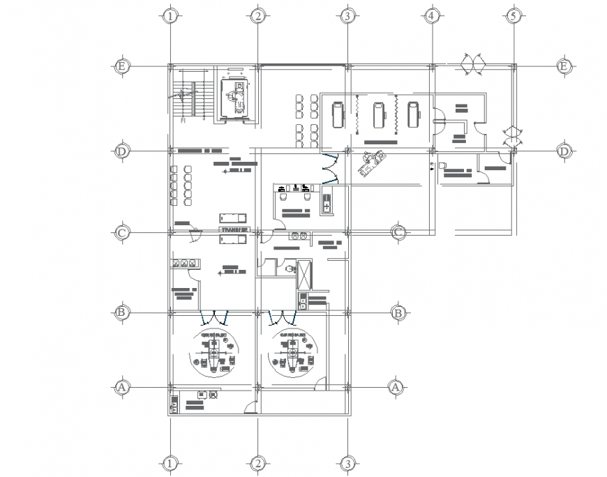 Clinic floor plan drawing in dwg file.