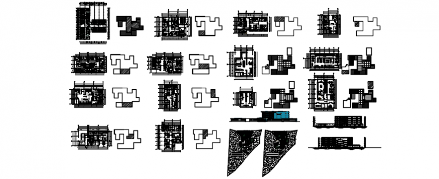 Clinic plan and elevation in auto cad file