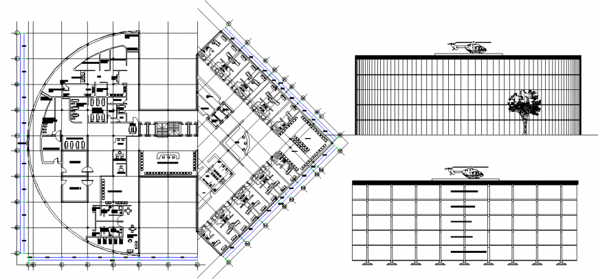 Clinic Plan Detail & Section design in DWG file