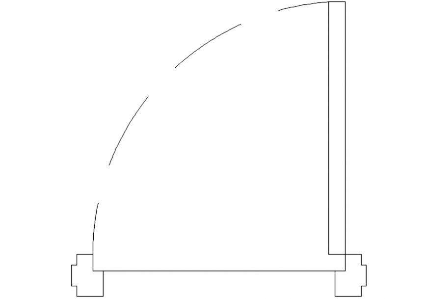 Closed door standard logo and symbol in AutoCAD 