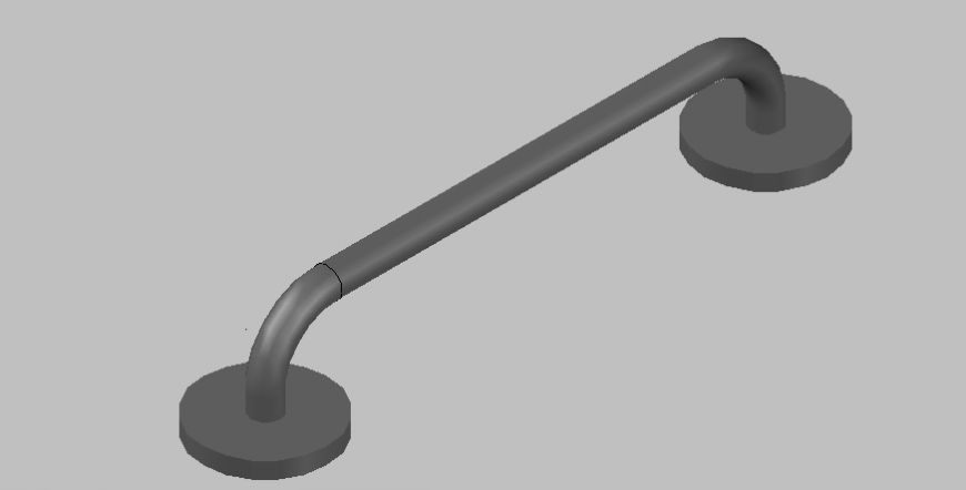 Cloth hanger detail elevation 3d file layout file