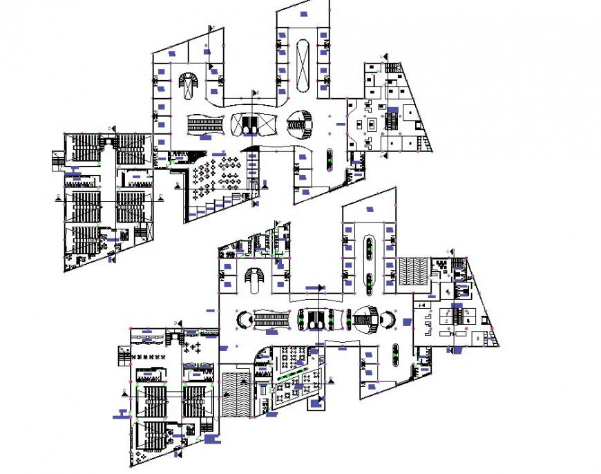 Cloth market commercial building plan layout file