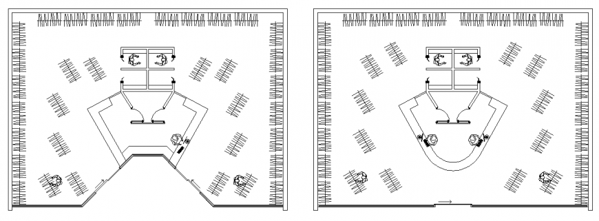 Cloth shop planning autocad file
