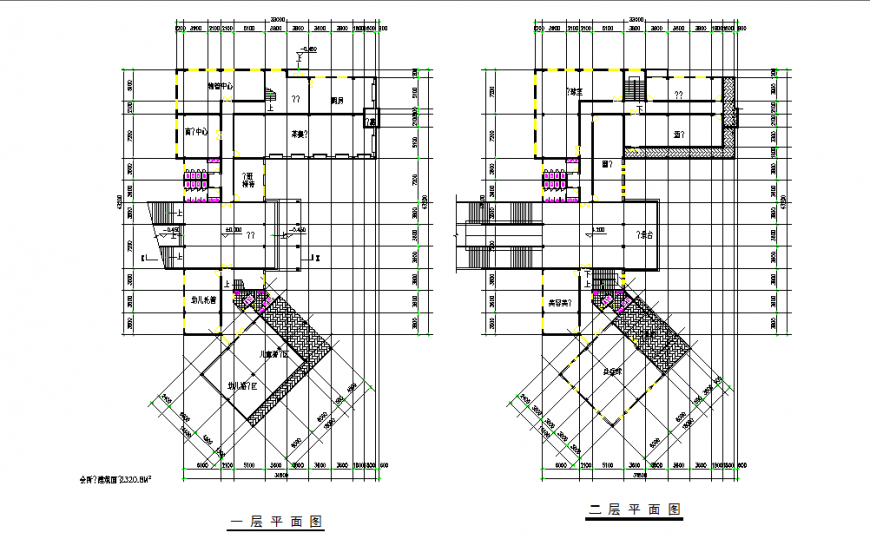 Club House Building Area Plan Lay-out design