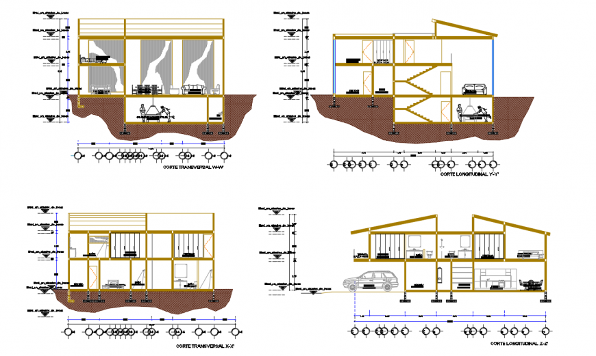 Club house detail , sectional and inner interior concept detail