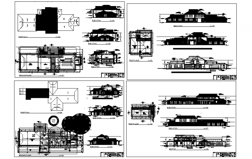 Club house detailed project with mini garden and market dwg file